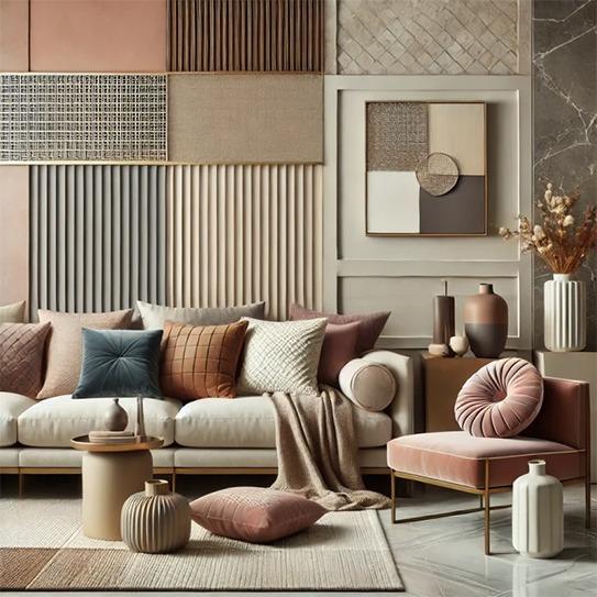 A contemporary-interior showcasing the latest color trends